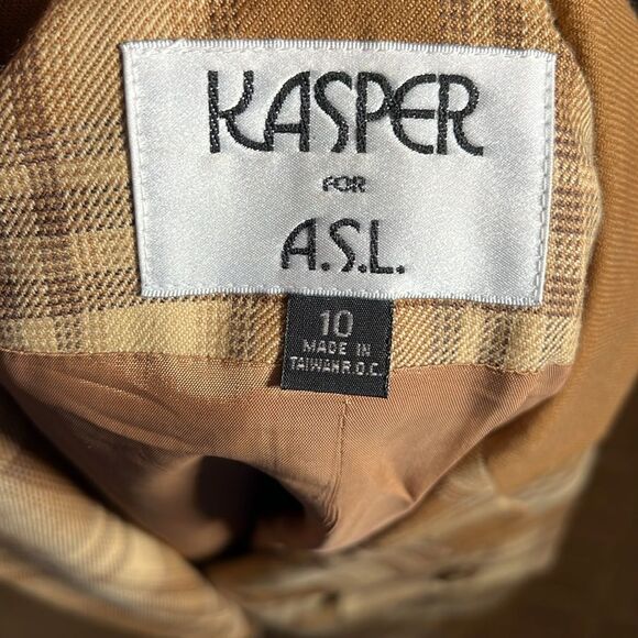 Kasper for A.S.L. Plaid Blazer Jacket | Size 10 | Classic Career Style - Picture 5 of 6
